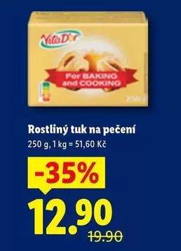 Rostliný tuk na pečení