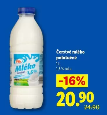 Čerstvé mléko polotučné