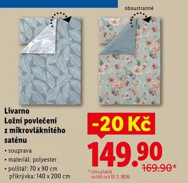 Ložní povlečení z mikrovláknitého saténu