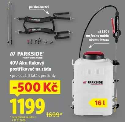 40V Aku tlakový postřikovač na záda