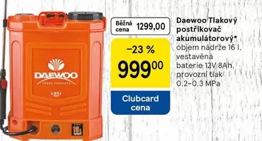 Tlakový postřikovač akumulátorový