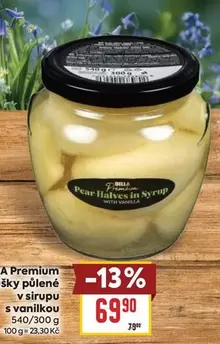 šky půlené v sirupu s vanilkou