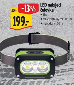 LED nabíjecí čelovka