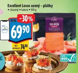 Losos uzený - plátky