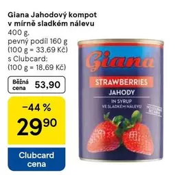 Jahodový kompot v mírně sladkém nálevu