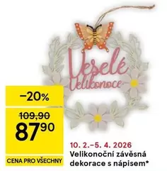 Velikonoční závěsná dekorace s nápisem*