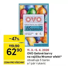 Gelové barvy na vajíčka Mramor efekt