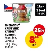 SMETANOVÝ KRÉM VILÍK KARLOVA KORUNA čokoláda, vanilka