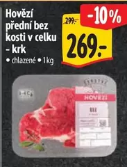 Hovězí přední bez kosti v celku - krk