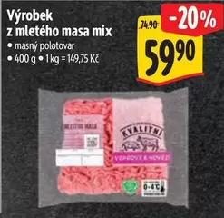 Výrobek z mletého masa mix