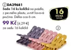 DA39681 Sada 16 ks kolíčků na prádlo
