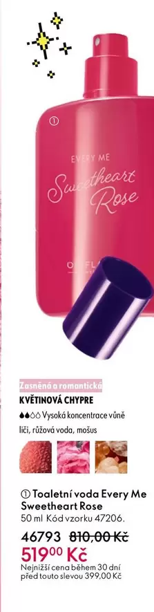 Toaletní voda Every Me Sweetheart Rose 46793