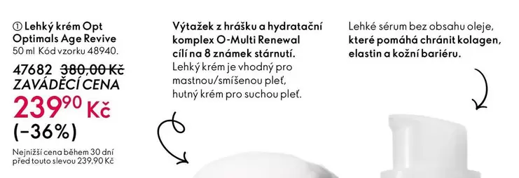 Lehký krém Opt Optimals Age Revive 50 ml Kód:vzor/ky 48940