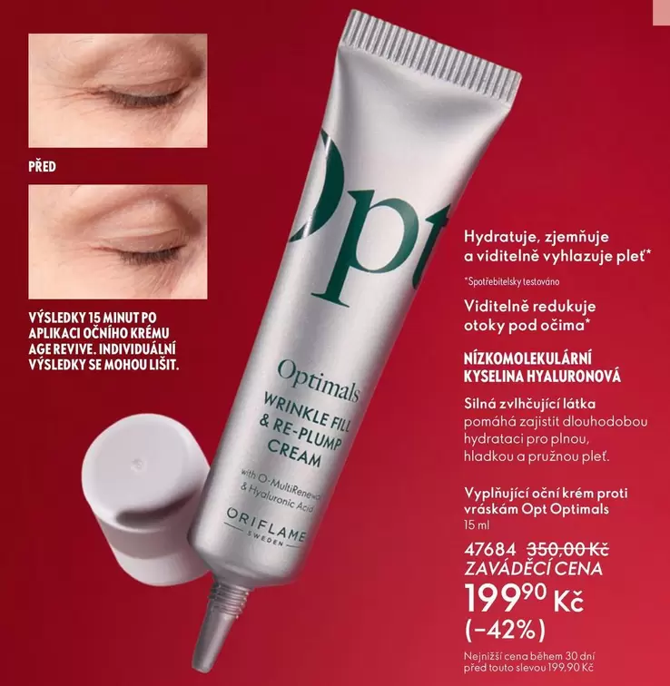 OPTIMALS WRINKLE FILL & RE-PLUMP CREAM