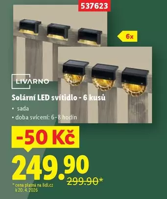 Solární LED svítidlo - 6 kusů