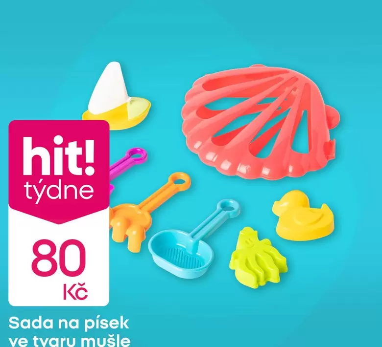 Sada na písek ve tvaru mušle