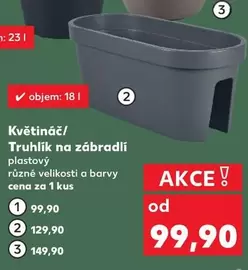 Květináč/ Truhlík na zábradlí