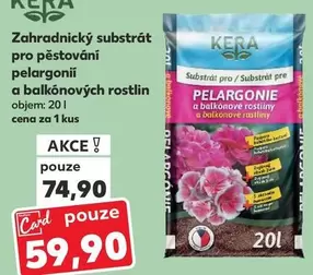 Zahradnický substrát pro pěstování pelargonií a balkónových rostlin