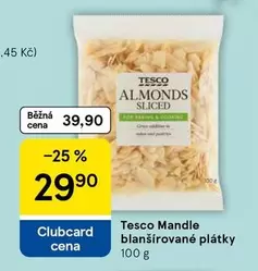 Mandle blanšírované plátky