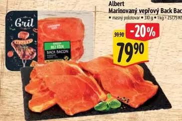 Marinovaný vepřový Back Bacon