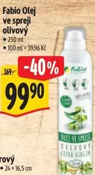 Olej ve spreji olivový