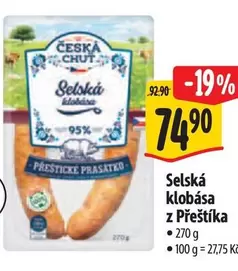 Selská klobása z Přeštíka