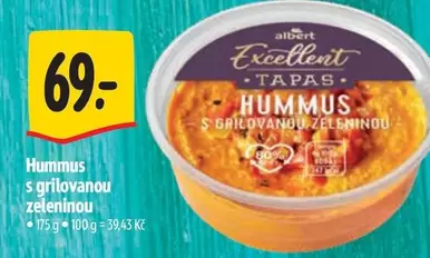 Hummus s grilovanou zeleninou