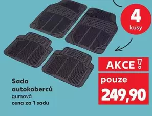 Sada autokoberců gumová