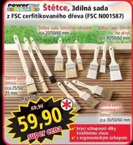 Super - Štětce, 3dílná sada z FSC cerfitifikovaného dřeva (FSC N001587)