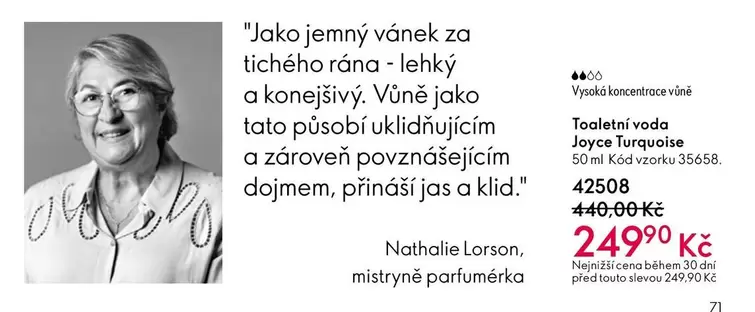 Toaletní voda Joyce Turquoise 42508
