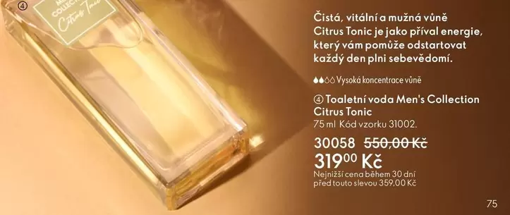 Toaletní voda Men's Collection Citrus Tonic 30058