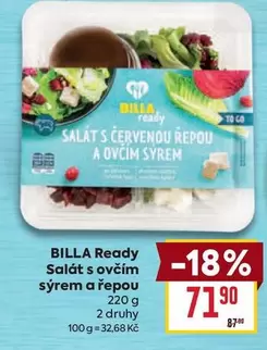 Salát s červenou řepou a ovčím sýrem