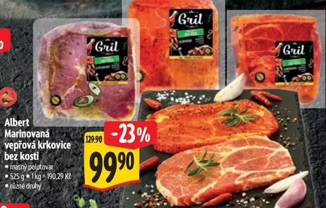 Marinovaná vepřová krkovice bez kosti