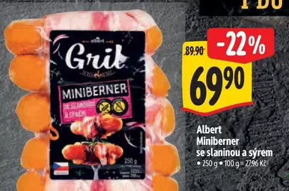 MINIBERNER se slaninou a sýrem