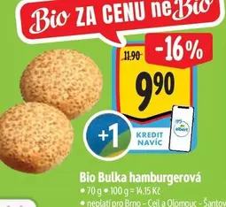 Bio Bulka hamburgerová
