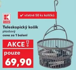 Teleskopický košík plastový