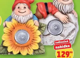 Solar Garden Gnome with Sunflower