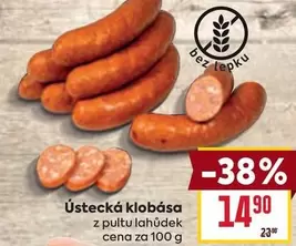 Ústecká klobása z pultu lahůdek