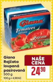 Rajčata loupaná pasírovaná