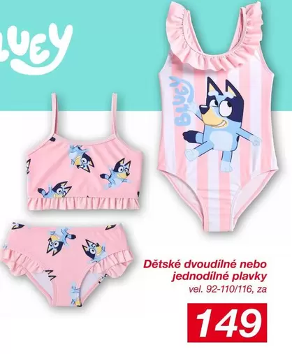 Dětské dvoudílné nebo jednodílné plavky