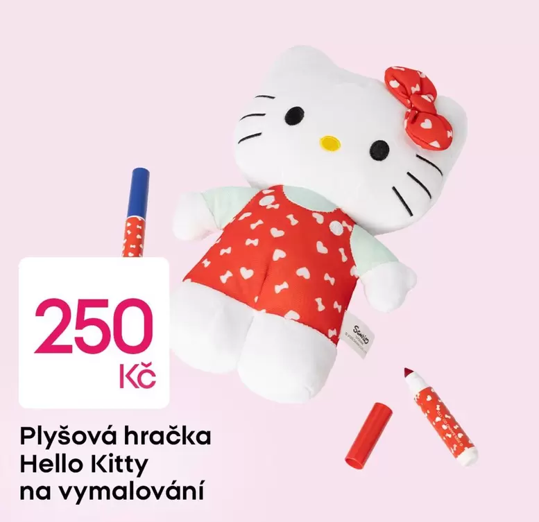 Hello Kitty - Plyšová hračka  na vymalování