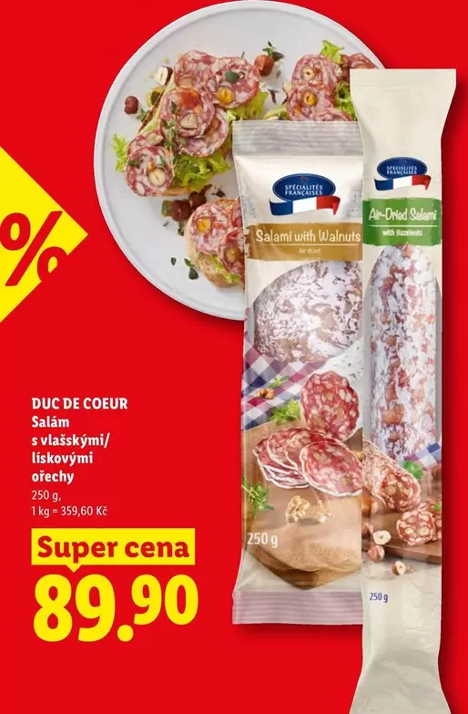 Super - Salám s vlažskými/lískovými ořechy