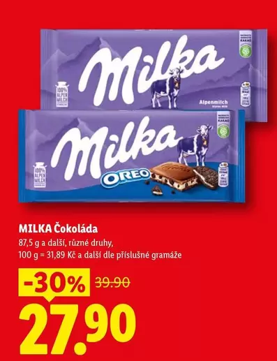 MILKA Čokoláda