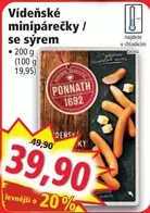 Vídeňské minipárečky se sýrem