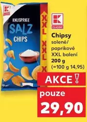 Chipsy solené/paprikové XXL balení