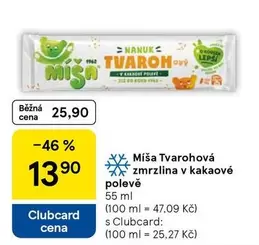 Miša Tvarohová zmrzlina v kakaové polevě