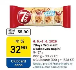 Croissant s kakaovou náplní