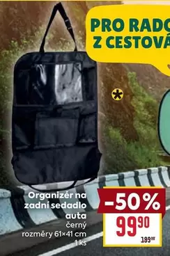 Organizér na zadní sedadlo auta