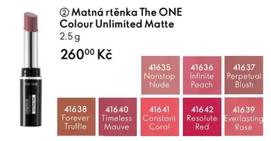 Red - Matná rtěnka The ONE Colour Unlimited Matte