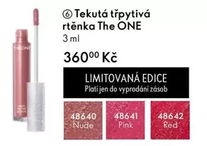 Pink - Tekutá třpytivá rtěnka The ONE